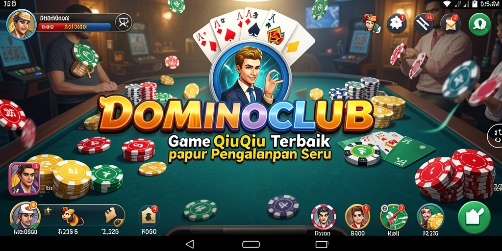 Tampilan gameplay QiuQiu yang seru di DOMINOCLUB.