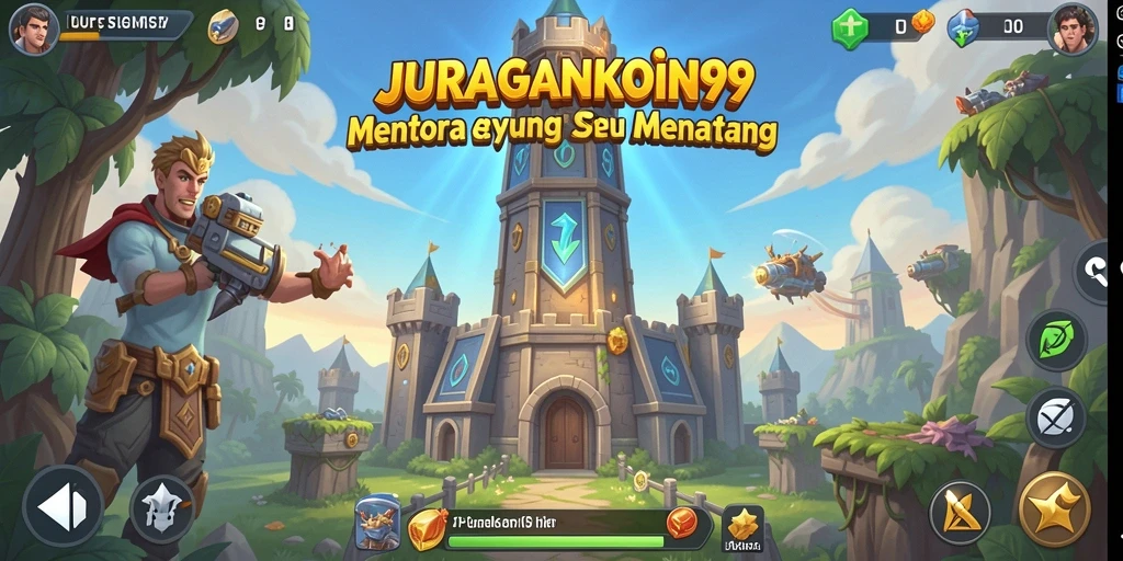 Tampilan seru dari gameplay Tower Defense di JURAGANKOIN99.