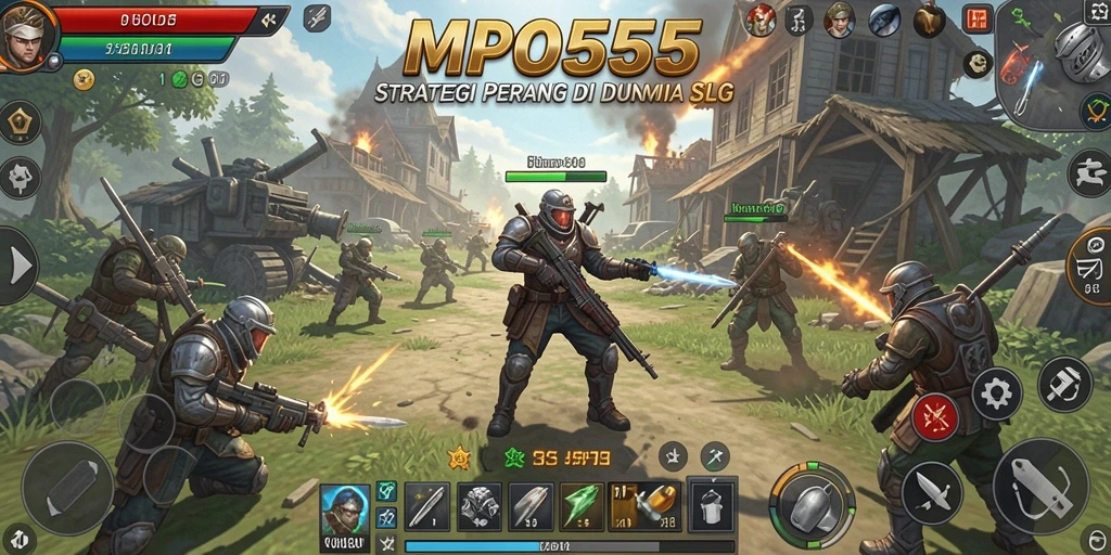 Tampilan gameplay MPO555 dengan strategi perang yang intens.