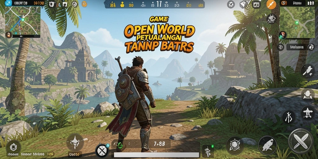 Screenshot gameplay OBOR138 menampilkan petualangan eksplorasi Open World.