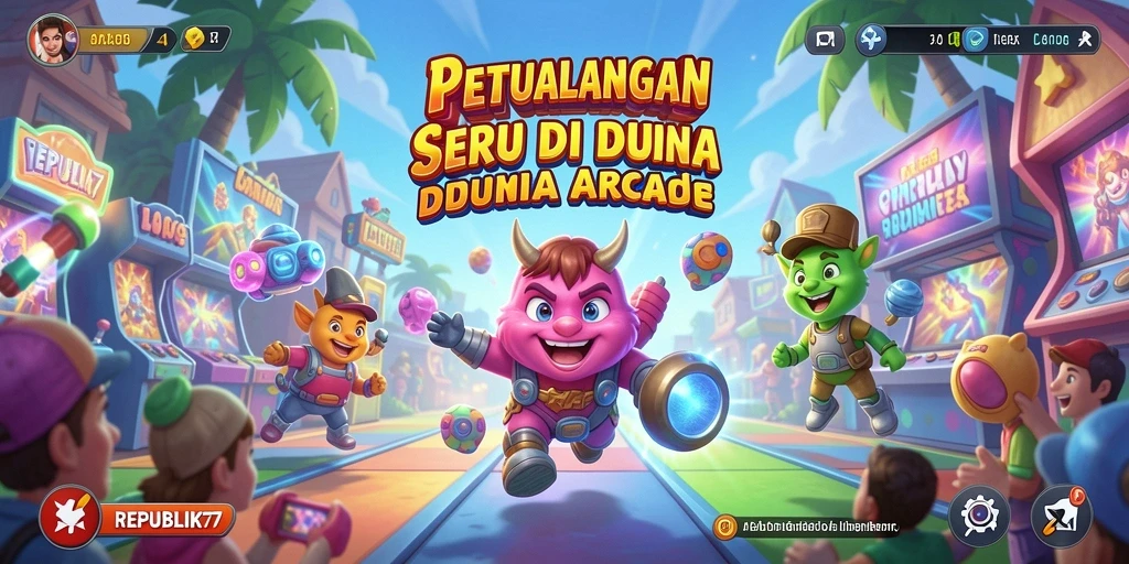 Tampilan gameplay seru dan penuh warna di REPUBLIK77.