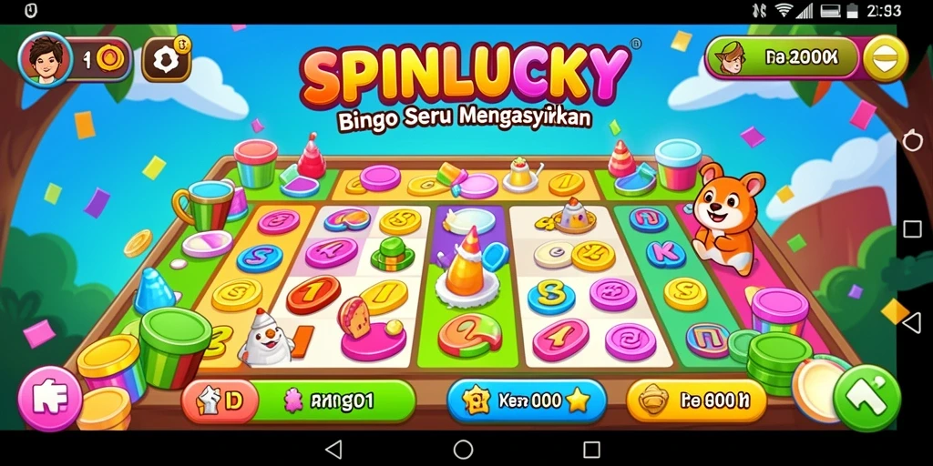 Screenshot gameplay SPINLUCKY yang menampilkan keseruan Bingo.