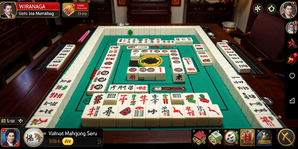 Gameplay WIRANAGA yang seru dan menantang dalam Mahjong.